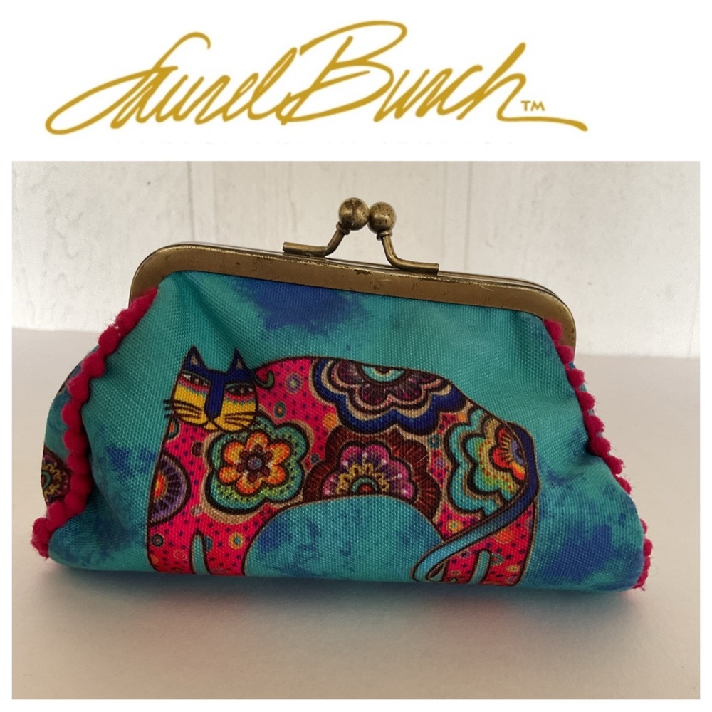 Laurel Burch Kisslock Coin Purse. Vintage from 1986